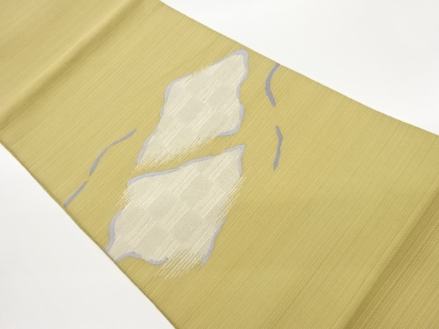 JAPANESE NAGOYA OBI / WOVEN ABSTRACT RHOMBUS